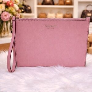 Kate Spade New York Leila Blush Dusty Peony Pink Clutch Wristlet Bag